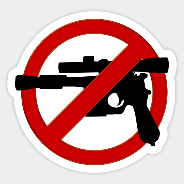 No Blasters! Sticker by DavidWhaleDesigns